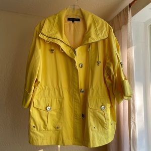 2x yellow Anne Klein rain coat